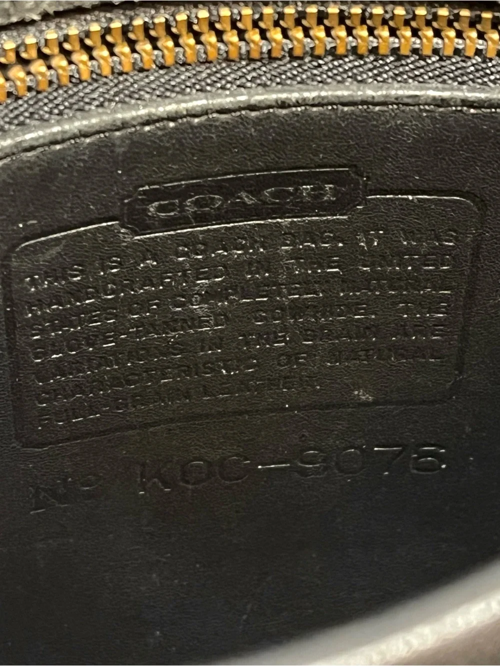 Vintage Coach Compact Pouch 9078 – Black Leather – Mini Crossbody Turnlock Bag